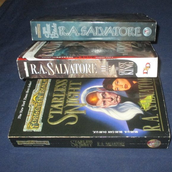 Lot of 3 Forgotten Realms Paperback Books (R.A. Salvatore 1990s-2010s) - Picture 4 of 4